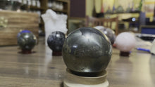 Load and play video in Gallery viewer, Natural Pyrite Sphere | 2 3/4” Ball with Stand | Healing Crystal | Chakra