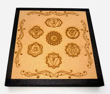 Load image into Gallery viewer, 7 Chakra Engraved Stone with Wooden Box