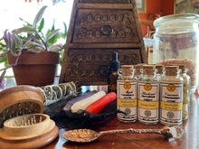 Load image into Gallery viewer, Celtic Triple Moon Apothecary Herb Cabinet Complete Kit