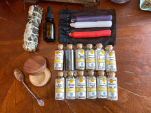 Load image into Gallery viewer, Celtic Triple Moon Apothecary Herb Cabinet Complete Kit