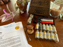Load image into Gallery viewer, Celtic Triple Moon Apothecary Herb Cabinet Complete Kit