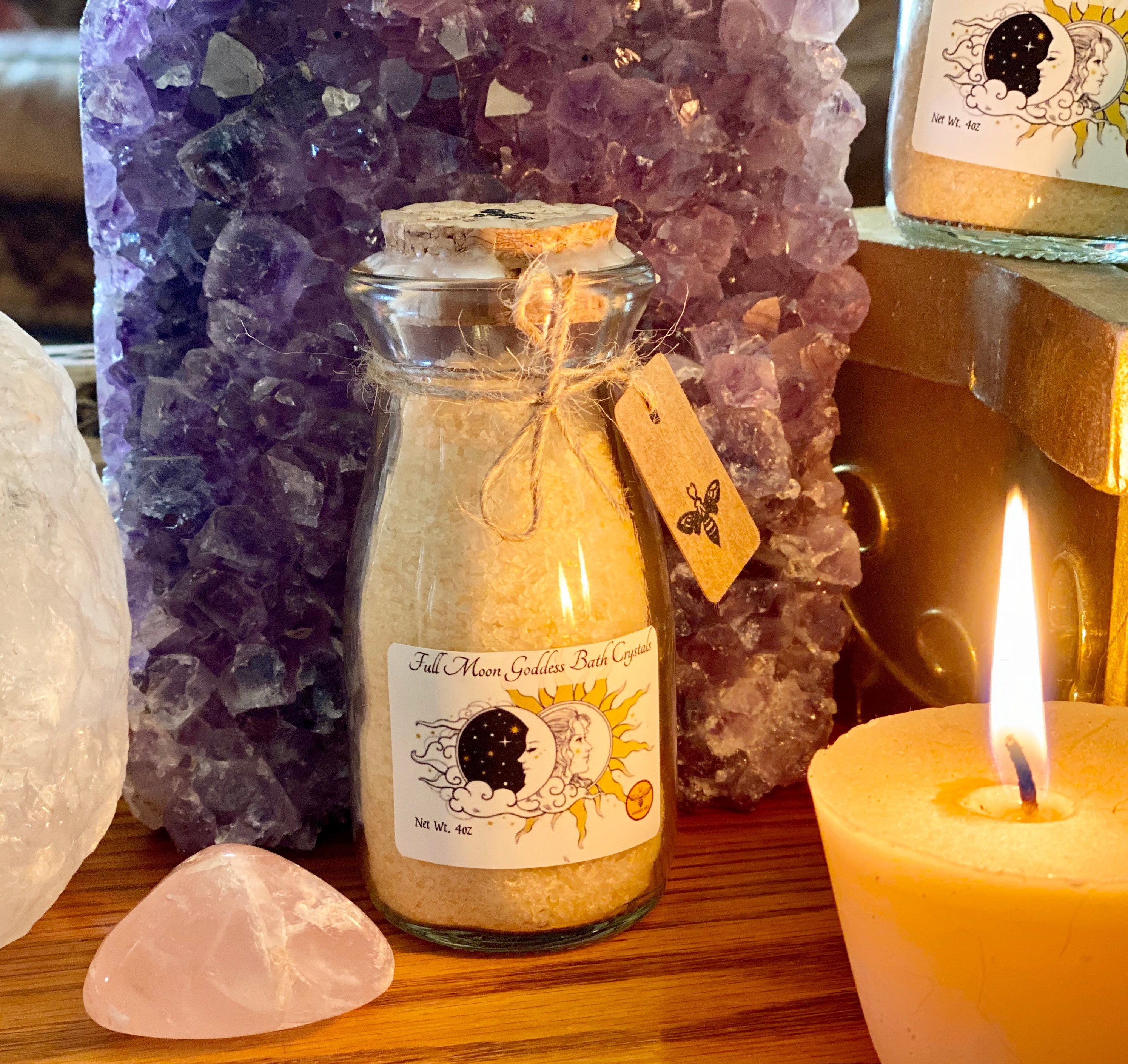 Full Moon Goddess Bath Crystals | Bath Soak | Ritual Salts | Pagan | W ...