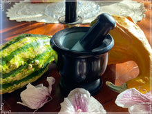 Load image into Gallery viewer, Soapstone Mortar and Pestle, Kitchen and Altar Tools, Spice Grinder 3 inch