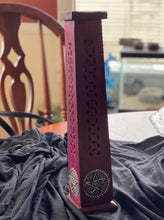 Load image into Gallery viewer, Incense Tower Ash Catcher Incense Stick & Cone Holder with 10 Frangipani Incense Cones - 12" High Aromatherapy