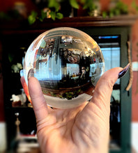 Load image into Gallery viewer, Crystal Ball 4 inch with Brass Dragon Stand | Divination | Scrying | Witchcraft | Mystic