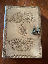 Load image into Gallery viewer, Mystic Travels Journal | Leather | Sustainable Tree Free Paper | Handmade Journal | Grimoire | Wicca