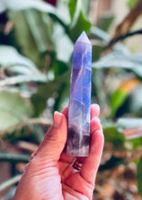 Load image into Gallery viewer, Fluorite Tower | Fluorite Crystal Tower| Fluorite Point | Healing Crystals | Witchcraft Supplies 4.5-5 in