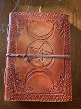 Load image into Gallery viewer, Mystic Travels Journal | Leather | Sustainable Tree Free Paper | Handmade Journal | Grimoire | Wicca