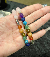 Load image into Gallery viewer, Natural Rose Quartz Stone Beads 7 Chakra Healing Bracelet Yoga 8MM