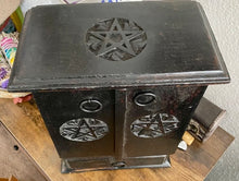 Load image into Gallery viewer, Pentacle Altar Cupboard | Witch Decor | Storage | Altar