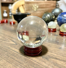 Load image into Gallery viewer, Small Crystal Ball with Stand | Glass Sphere | Divination | Clear Crystal