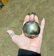 Load image into Gallery viewer, Natural Pyrite Sphere | 2 3/4” Ball with Stand | Healing Crystal | Chakra