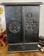 Load image into Gallery viewer, Pentacle Altar Cupboard | Witch Decor | Storage | Altar