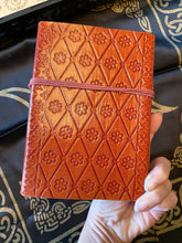 Load image into Gallery viewer, Mystic Travels Journal | Leather | Sustainable Tree Free Paper | Handmade Journal | Grimoire | Wicca