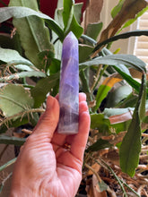 Load image into Gallery viewer, Fluorite Tower | Fluorite Crystal Tower| Fluorite Point | Healing Crystals | Witchcraft Supplies 4.5-5 in