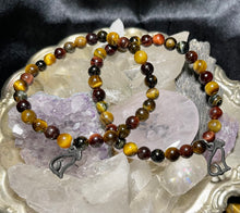 Load image into Gallery viewer, Tiger's Eye Bracelet with Bast | Natural Crystal Bracelet | Cat Charm