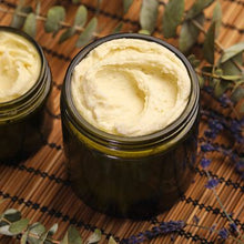 Load image into Gallery viewer, Rosemary and Peppermint Whipped Shave Butter | Energizing | Softening | Free Trade | Organic