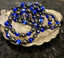 Load image into Gallery viewer, Spirit Guard - Hematite Evil Eye Bracelet | Hematite