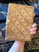 Load image into Gallery viewer, Mystic Travels Journal | Leather | Sustainable Tree Free Paper | Handmade Journal | Grimoire | Wicca