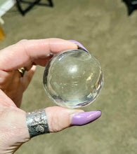 Load image into Gallery viewer, Small Crystal Ball with Stand | Glass Sphere | Divination | Clear Crystal