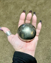 Load image into Gallery viewer, Natural Pyrite Sphere | 2 3/4” Ball with Stand | Healing Crystal | Chakra