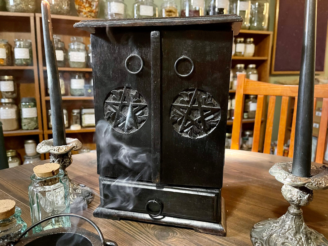 Pentacle Altar Cupboard | Witch Decor | Storage | Altar