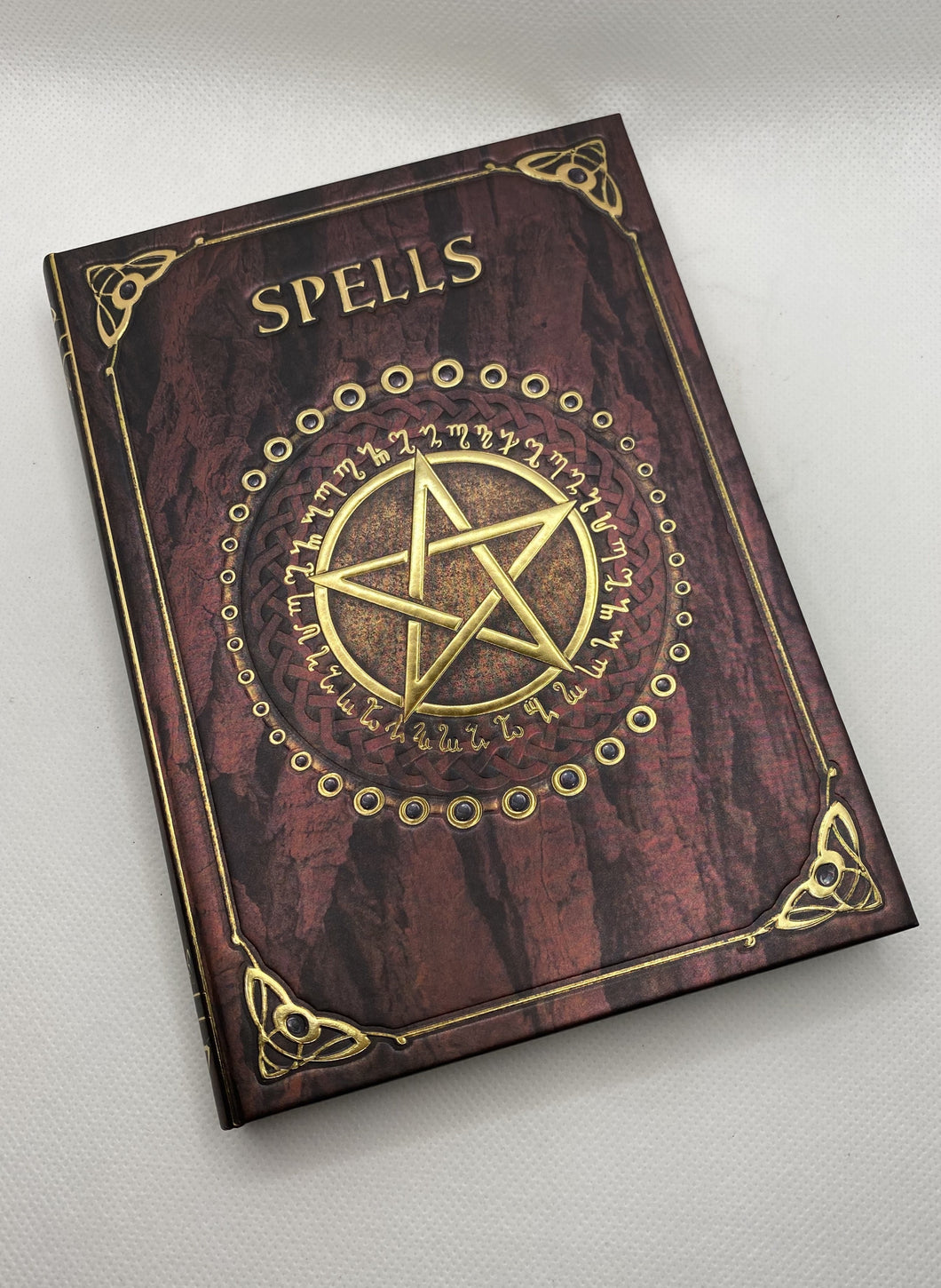 Spell Book | Journal | Hardback | Red With Embossed Gold