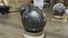Load and play video in Gallery viewer, Natural Pyrite Sphere | 2 3/4” Ball with Stand | Healing Crystal | Chakra

