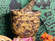 Load image into Gallery viewer, Carved Celtic Knot Pentacle Mortar &amp; Pestle | Wicca | Witchcraft
