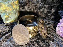 Load image into Gallery viewer, Carved Brass Black Censer | Resin Incense Burner with Lid and Coaster
