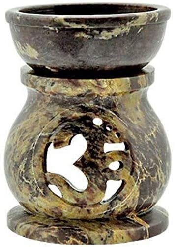 Soapstone OHM Symbol Essential Oil Burner Diffuser Aroma Lamp | mediation | Wicca | new age