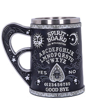 Load image into Gallery viewer, Nemesis Now Spirit Board Tankard | Ouija | Resin | stainless steel insert | witch | pagan | Halloween

