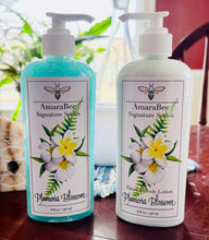 Load image into Gallery viewer, Plumeria Blossom Moisturizer &amp; Body Wash Duo | Body Lotion | Softening Skin Care
