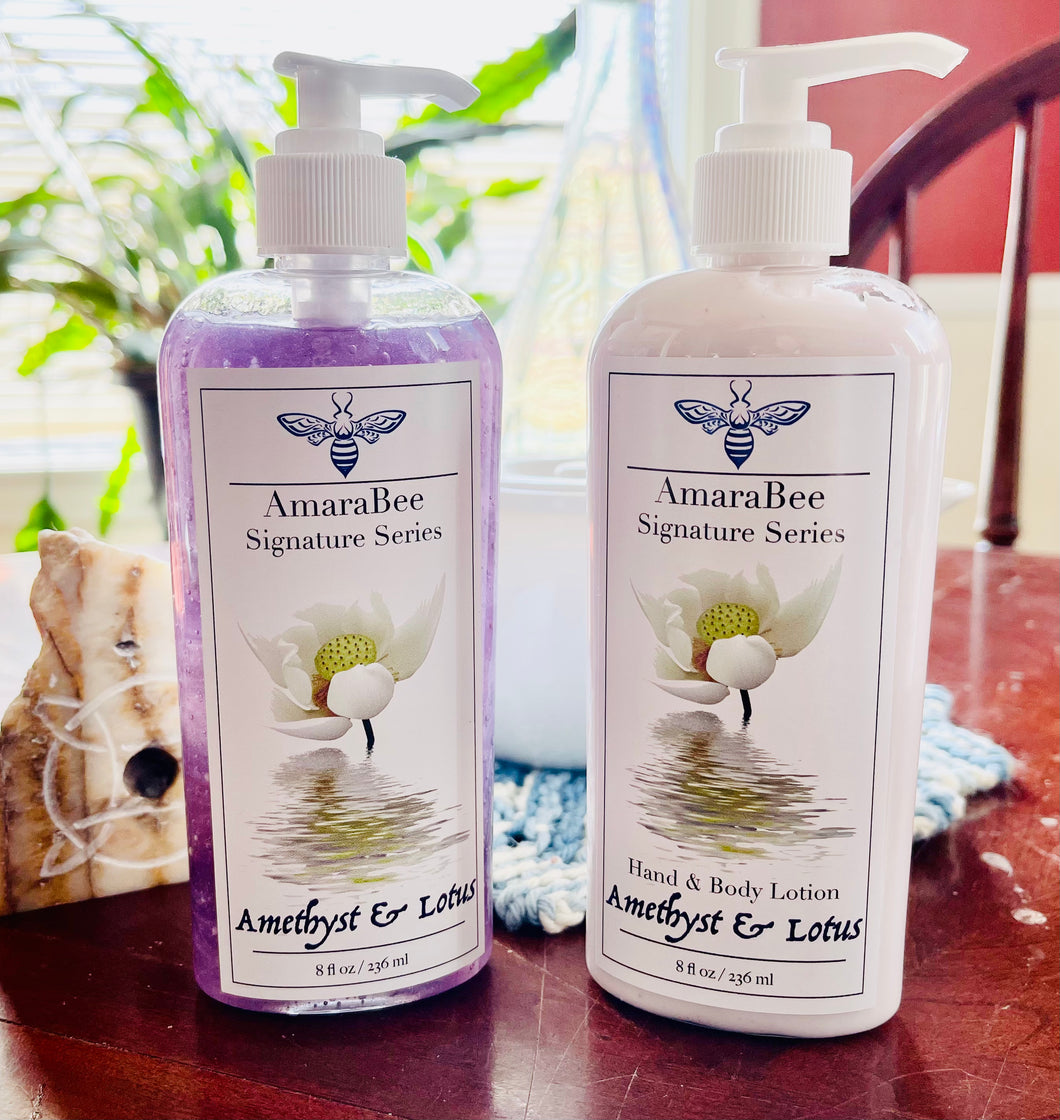 Amethyst and Lotus Moisturizer & Body Wash Duo | Skin Care