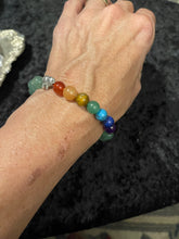 Load image into Gallery viewer, Green Aventurine Stone Beads 7 Chakra Healing Bracelet Yoga 8MM
