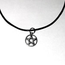 Load image into Gallery viewer, Silver-Toned Pentacle Necklace | Witch | Wicca | Goth | Jewelry
