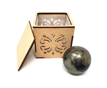 Load image into Gallery viewer, Natural Pyrite Sphere | 2 3/4” Ball with Stand | Healing Crystal | Chakra
