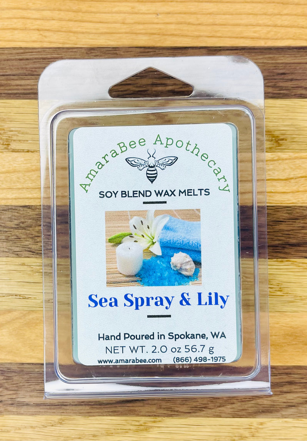 Sea Spray and Lily Wax Melts | Soy Wax | AmaraBee Apothecary