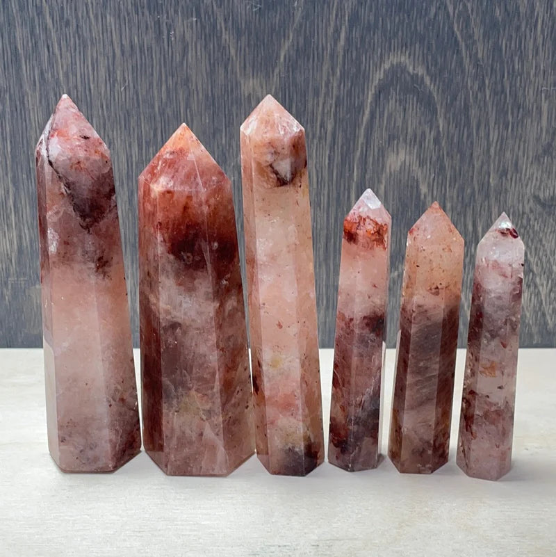 Hematoid Fire Quartz Obelisk | Quartz Crystal Tower | Healing Crystals | Witchcraft Supplies