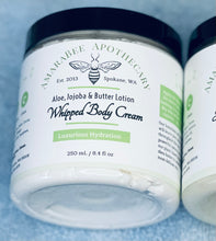 Load image into Gallery viewer, Whipped Body Cream ~ Aloe, Jojoba &amp; Cocoa Butter | AmaraBee Apothecary | Hydrating | Moisturizing | Softening
