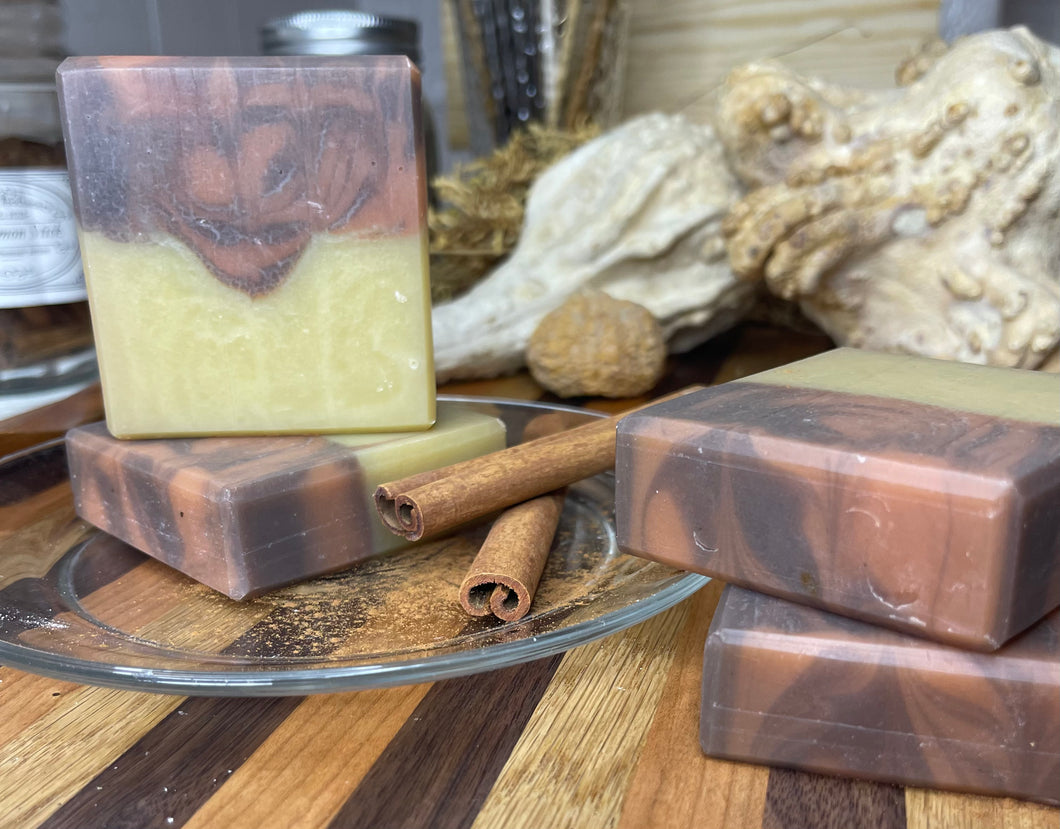 Pumpkin Pie Bar Soap - AmaraBee Apothecary | Organic | Handmade | Natural | Palm Free