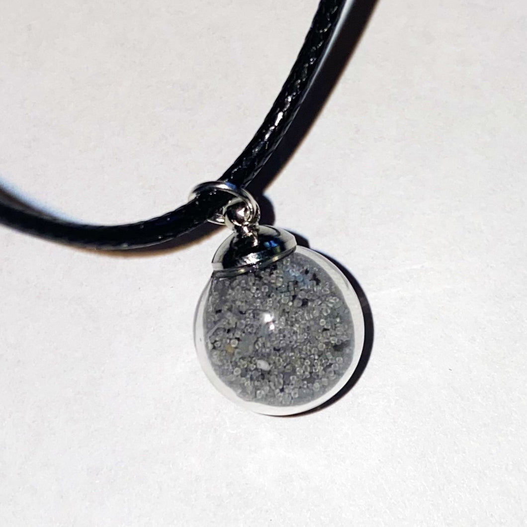 Personal Protection Witch Ball Necklace | Glass | Wicca | Goth | Jewelry